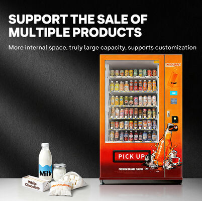 آلة بيع المشروبات والوجبات الخفيفة Haloo 21.5 بوصة مع 360 سعة، الباب الزجاجي المزيل من الضباب، قوية ودائمة