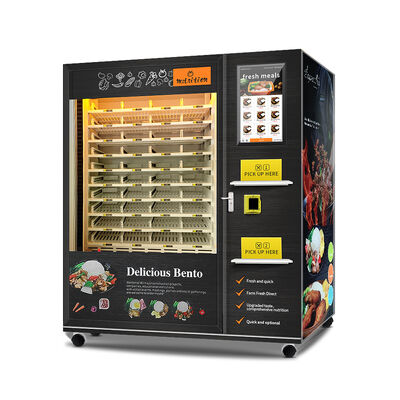 Color steel plate foam insulation box, large capacity dual microwave heating, intelligent touch screen hot food vending machine