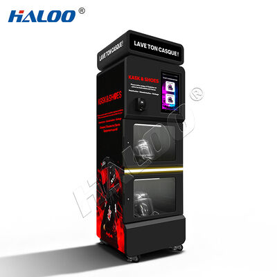 Haloo vending machine supplier  double door helmet cleaner metal material Match with  4 kinds of perfume and 3 cleaning modes