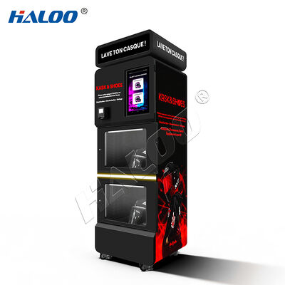 Haloo vending machine supplier  double door helmet cleaner metal material Match with  4 kinds of perfume and 3 cleaning modes