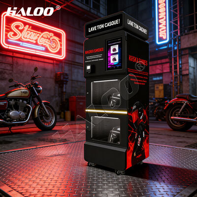 Haloo vending machine supplier  double door helmet cleaner metal material Match with  4 kinds of perfume and 3 cleaning modes