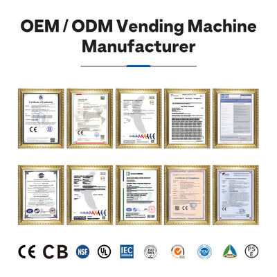 آلة بيع المشروبات والوجبات الخفيفة Haloo 21.5 بوصة مع 360 سعة، الباب الزجاجي المزيل من الضباب، قوية ودائمة