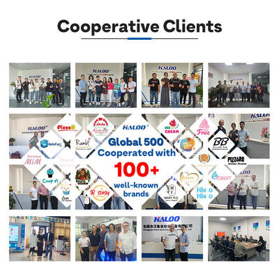 آلة بيع الثلج الهالو مرشح ثلاثي المستوى * 3 قطعة ثلج صلبة إغلاق وتعبئة أوتوماتيكية