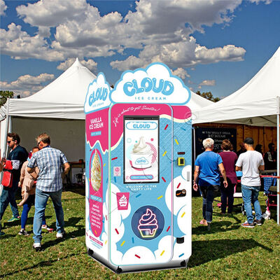 آلات بيع الآيس كريم Haloo مع صندوق إضاءة علوي ومخفض تروس دودية، ضاغط Embraco 1.5P مستورد من البرازيل